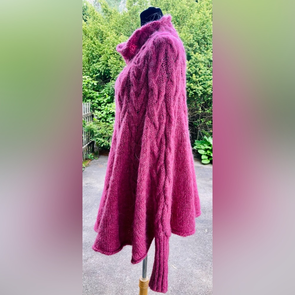 Aerika Cable Knit Pullover Shawl. - image 3